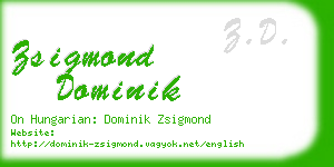 zsigmond dominik business card